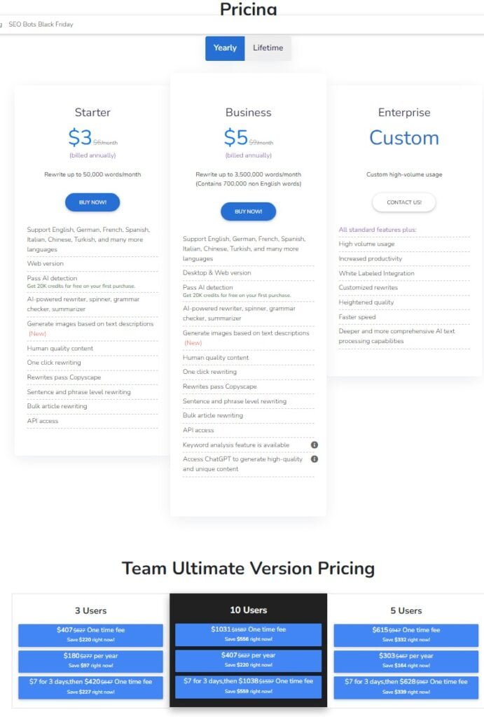 SpinnerChief Pricing Plans