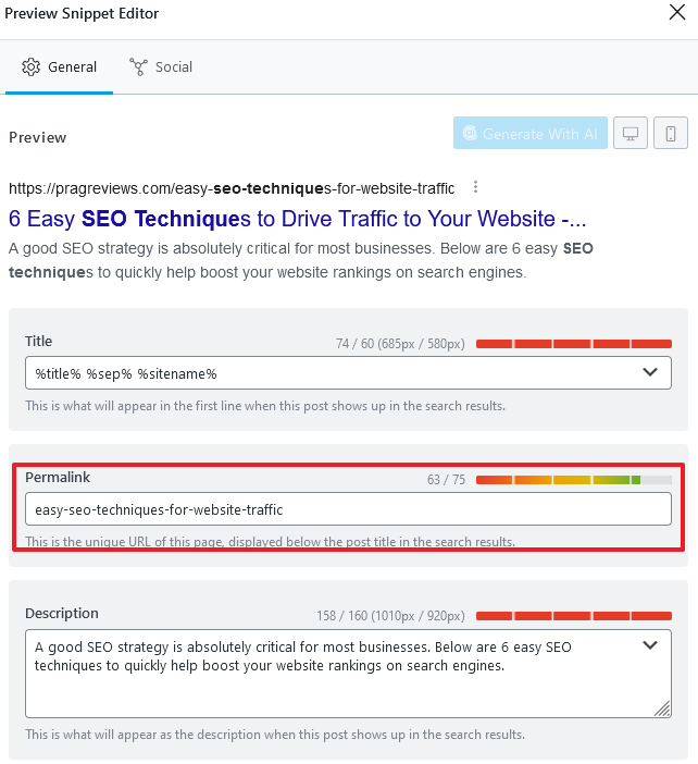6 Easy SEO Techniques to Drive Traffic to Your Website 4 Url Permalink Restructuring