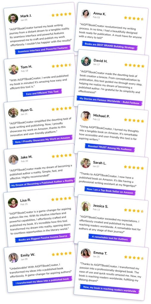 Write Your Dream Book in 60 Seconds with AI GPT Book Creator 2 AiGPTBookCreator User Testimonials